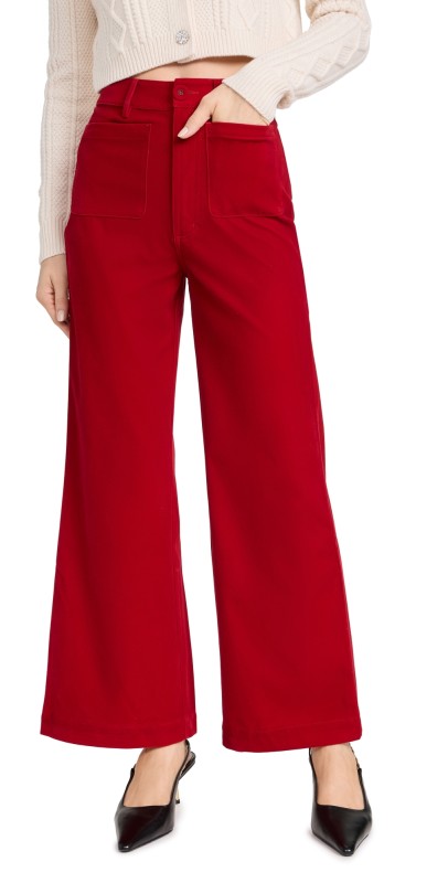 Rolla's Velvet Sailor Pants Ruby
