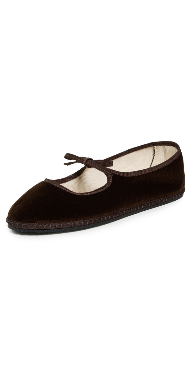 ViBi VENEZiA Brigitte Velvet Mary Jane Flats Amerigo