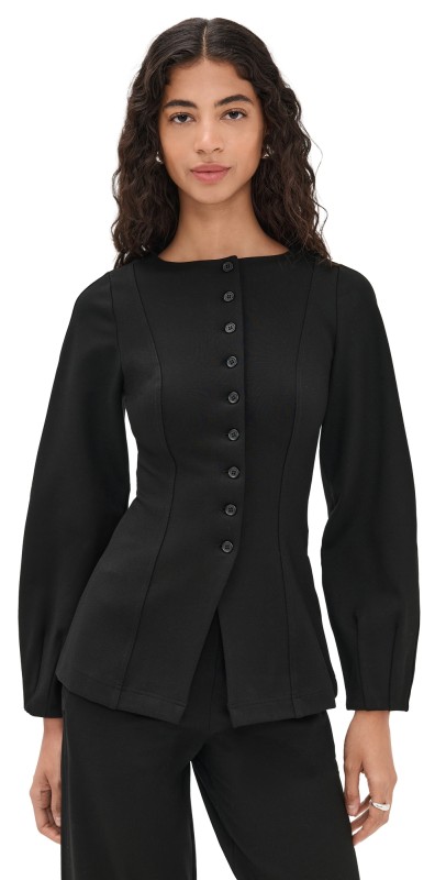 ALIGNE Bonnie Ponte Waisted Blazer Black