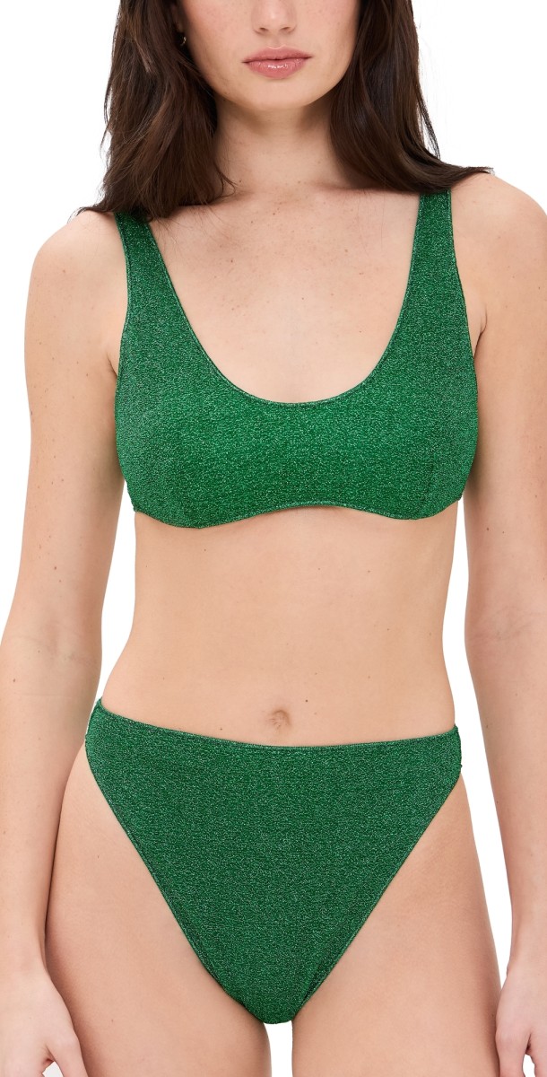 Oseree Lumiere Sporty '90 Bikini Emerald Green/Night Blue