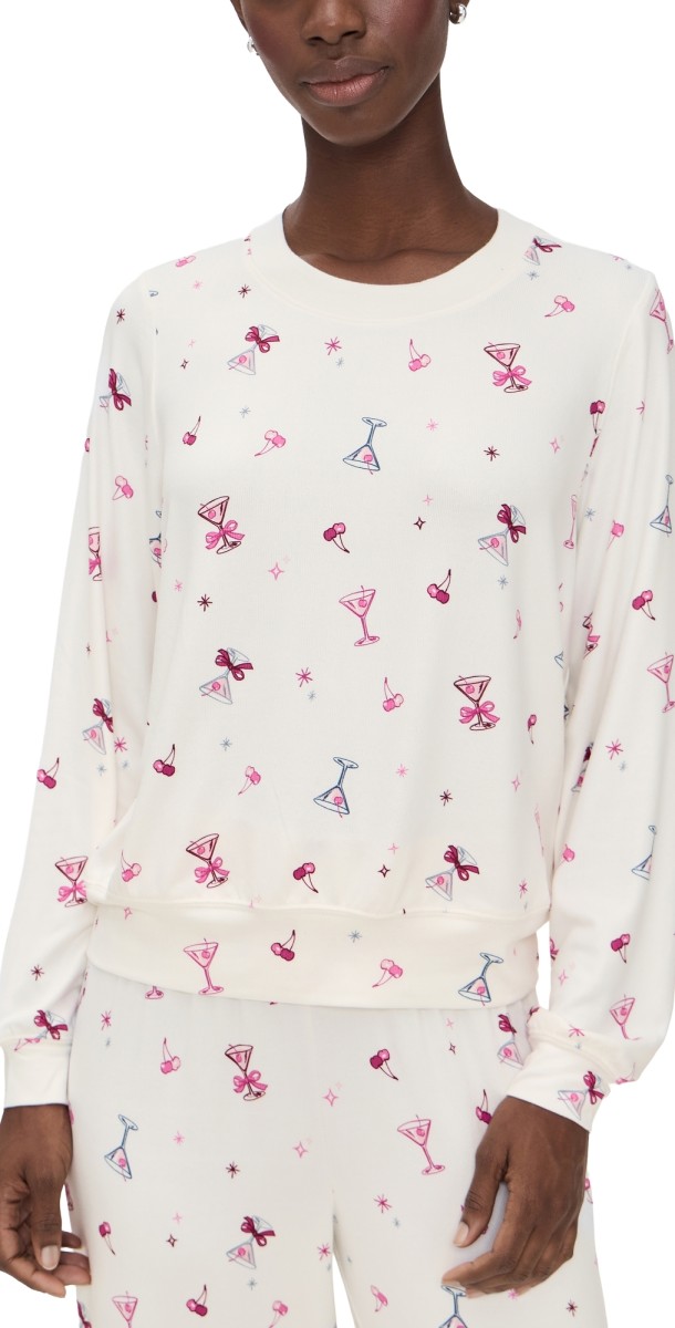 Z Supply Classic Martini Long Sleeve Top Vanilla Ice