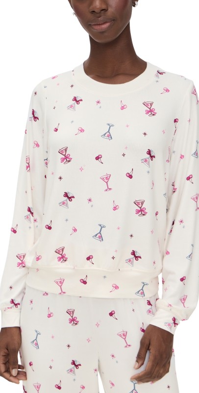 Z Supply Classic Martini Long Sleeve Top Vanilla Ice