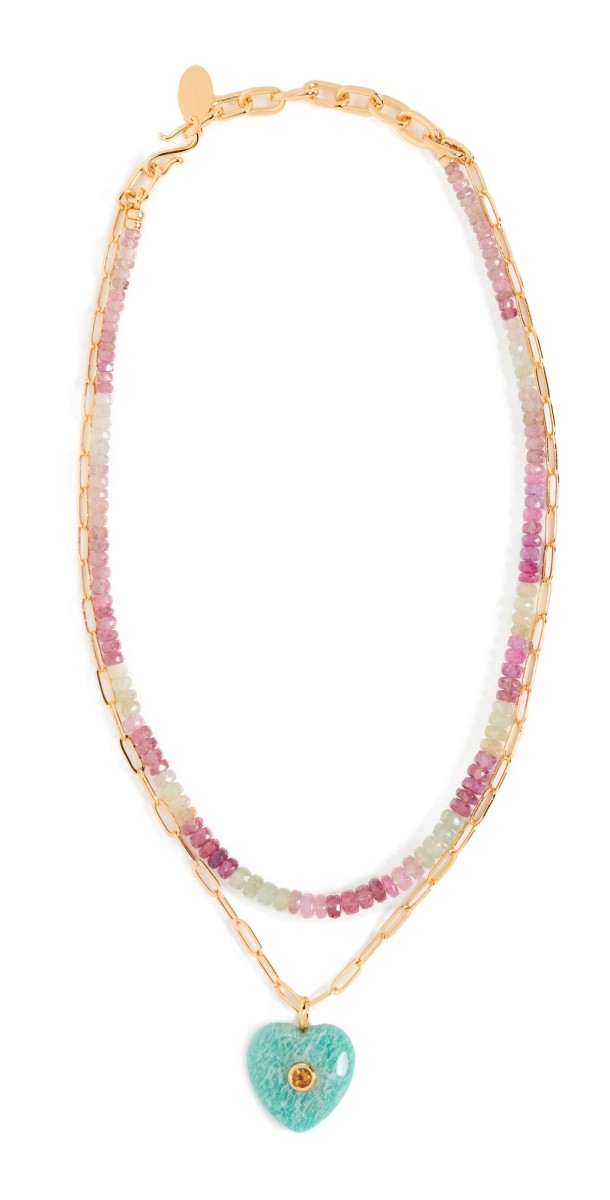 Lizzie Fortunato Lamai Heart Necklace Mult