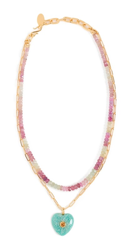 Lizzie Fortunato Lamai Heart Necklace Mult
