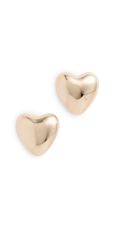 Annika Inez Mini Heart Studs Gold