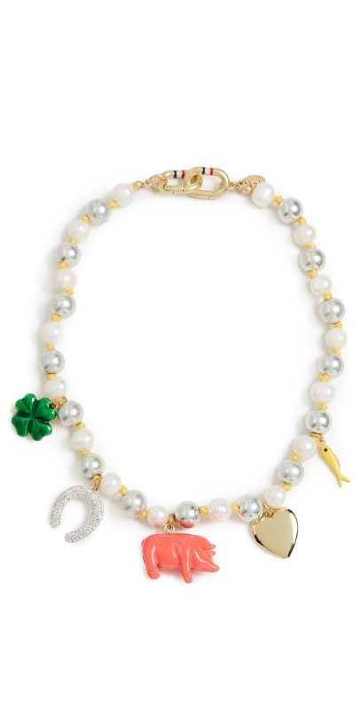 Clare V. Bonne Chance Necklace Mult