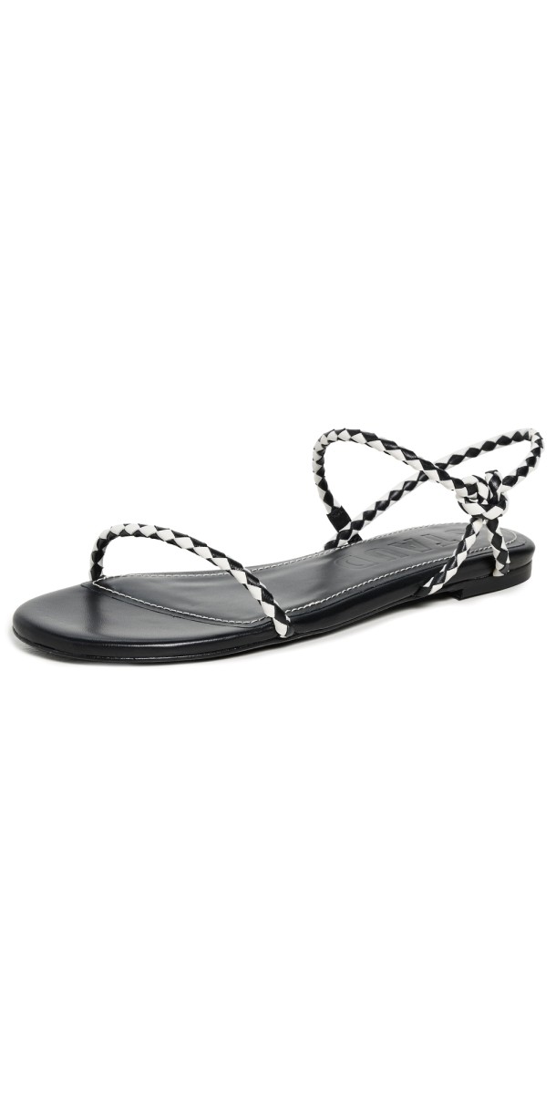 STAUD Laurel Sandals Black/Paper