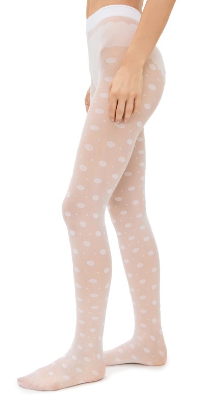 Falke Snow Dot Tights White