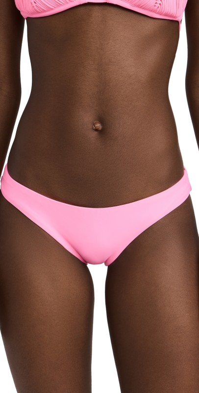 PQ Swim Basic Ruched Bikini Bottoms Vivid Pink
