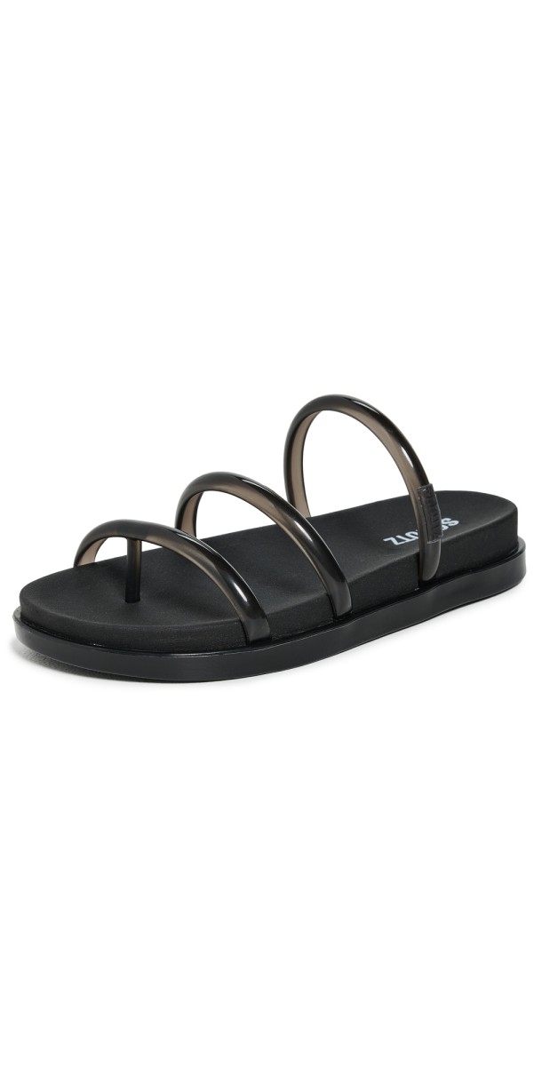 Schutz Polly Sporty Jelly Sandals Black