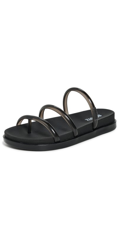 Schutz Polly Sporty Jelly Sandals Black
