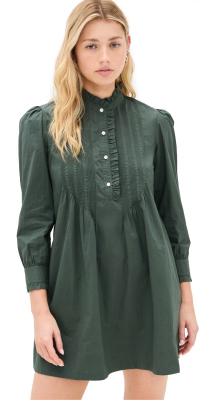 Birds of Paradis Eve Shift Dress Thyme