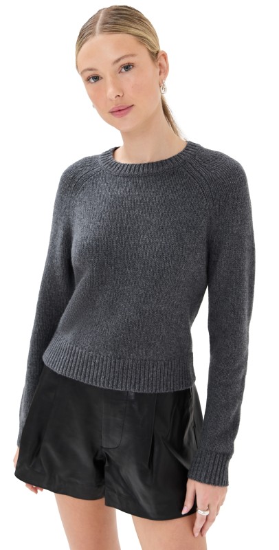 Nili Lotan Laurel Sweater Dark Charcoal Melange