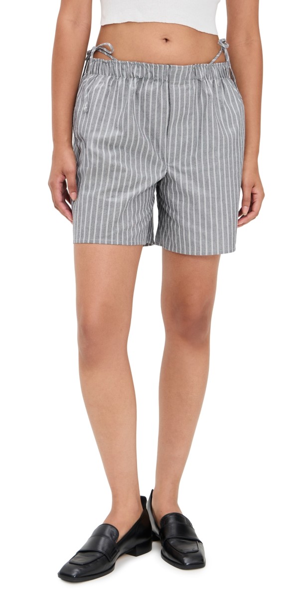 HOMMEGIRLS Side Tie Boxers Black Stripe