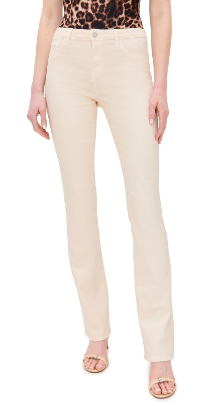 L'AGENCE Selma High Rise Sleek Baby Boot Jeans French Vanilla Coated
