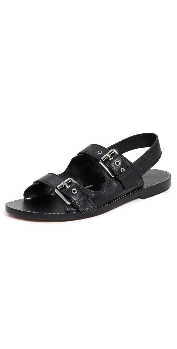 Madewell Indie Double Buckle Sandals True Black