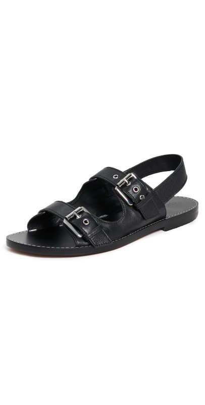 Madewell Indie Double Buckle Sandals True Black