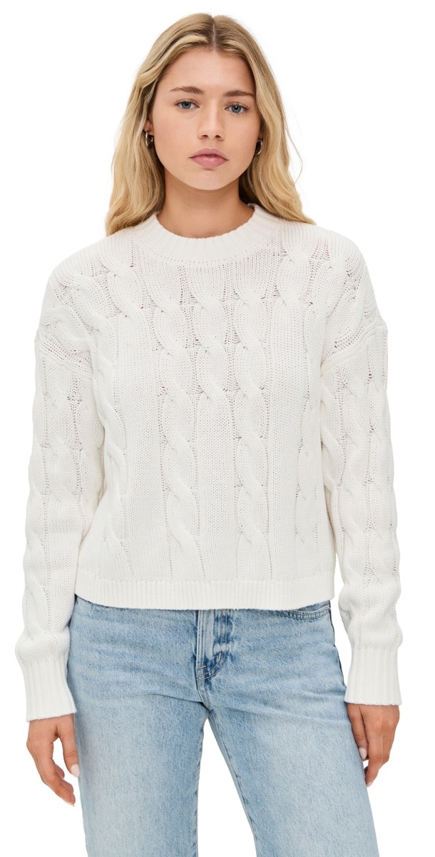 Pistola Denim Eva Sweater White Cable