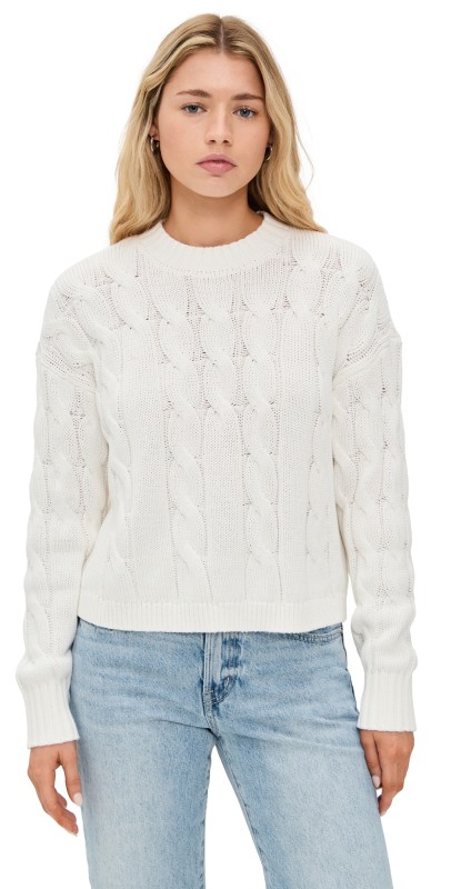 Pistola Denim Eva Sweater White Cable