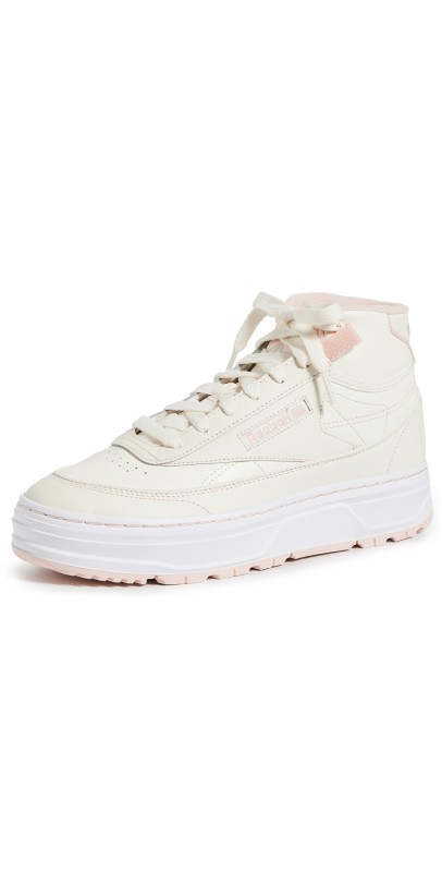Reebok Club C Double Geo Mid Sneakers Chalk/Chalk/Possibly Pink