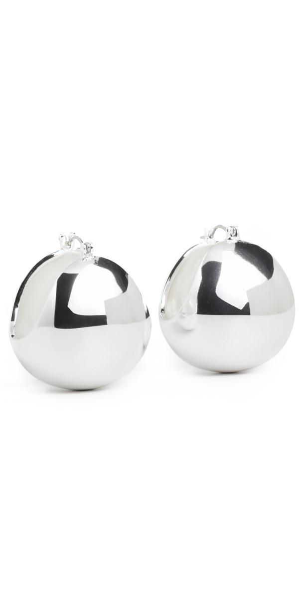 Rachel Comey Large Keel Hoops Silver