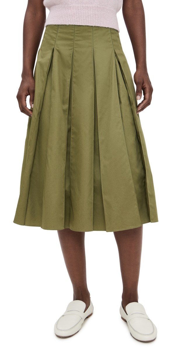 La Ligne Pleated Skirt Artichoke