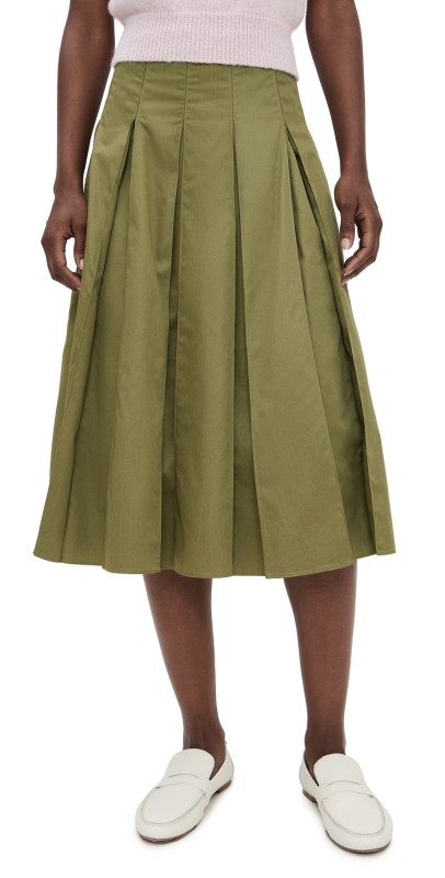 La Ligne Pleated Skirt Artichoke
