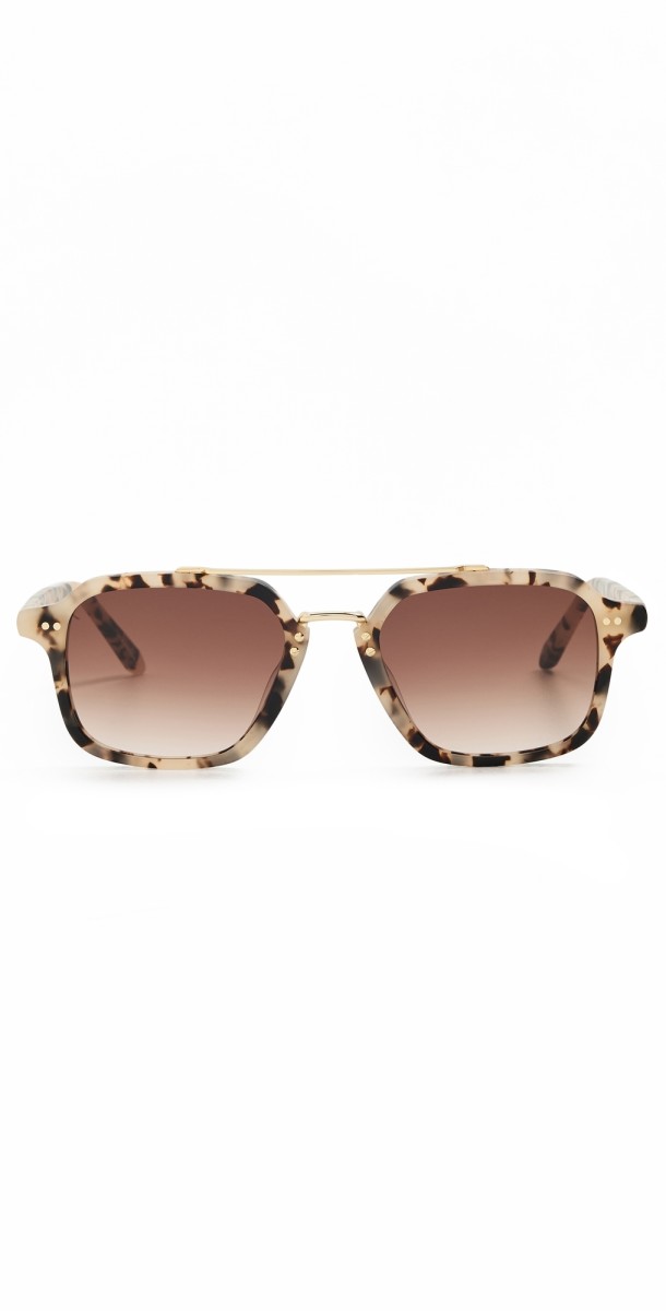 Krewe Colton Sunglasses Matte Oyster 18k