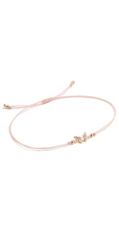 Zoe Chicco 14k Gold Midi Bitty Butterfly Cord Bracelet 14k Yellow Gold