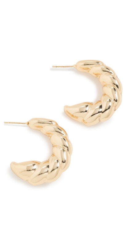 Brinker + Eliza Croissant Hoops Gold