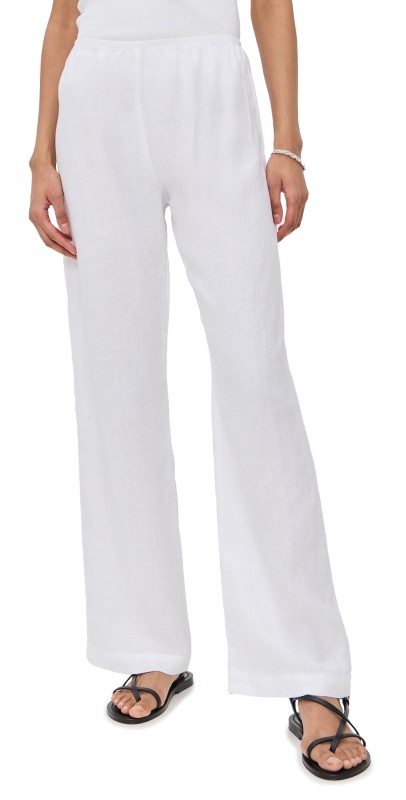 DONNI. The Linen Simple Pants Powder