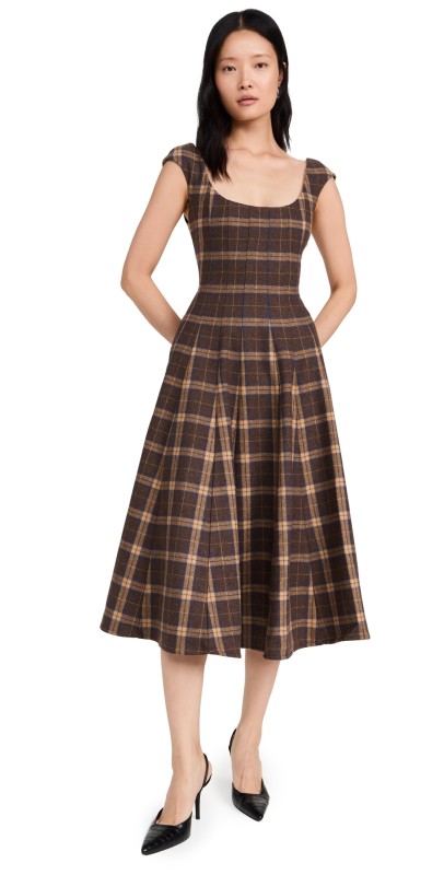 GUIZIO Leila Tartan Dress Multi