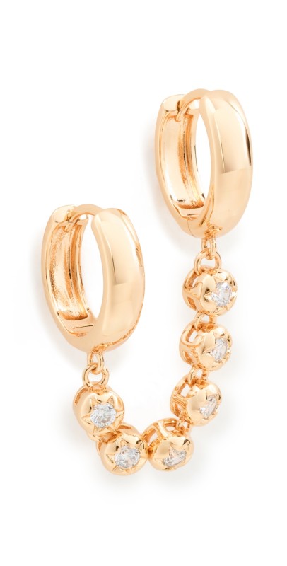 Luv Aj The Rose Bud Double Hoops Gold