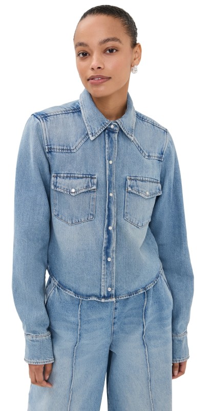SPRWMN Cropped Western Shirt Paradis