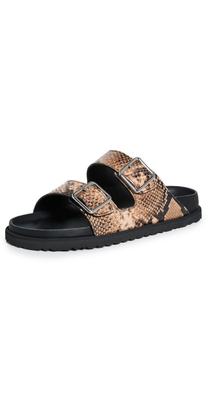 Birkenstock 1774 Arizona Snake Sandals Natural Snake Brown