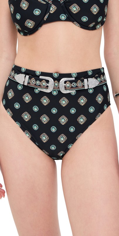 L'AGENCE Vanessa Southwestern High Waisted Bottoms Black