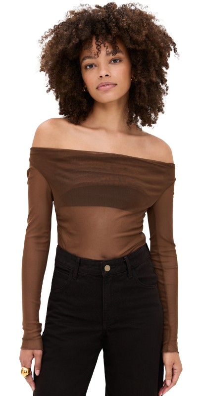 LE BOP Scarlet Top Black Polka Dot