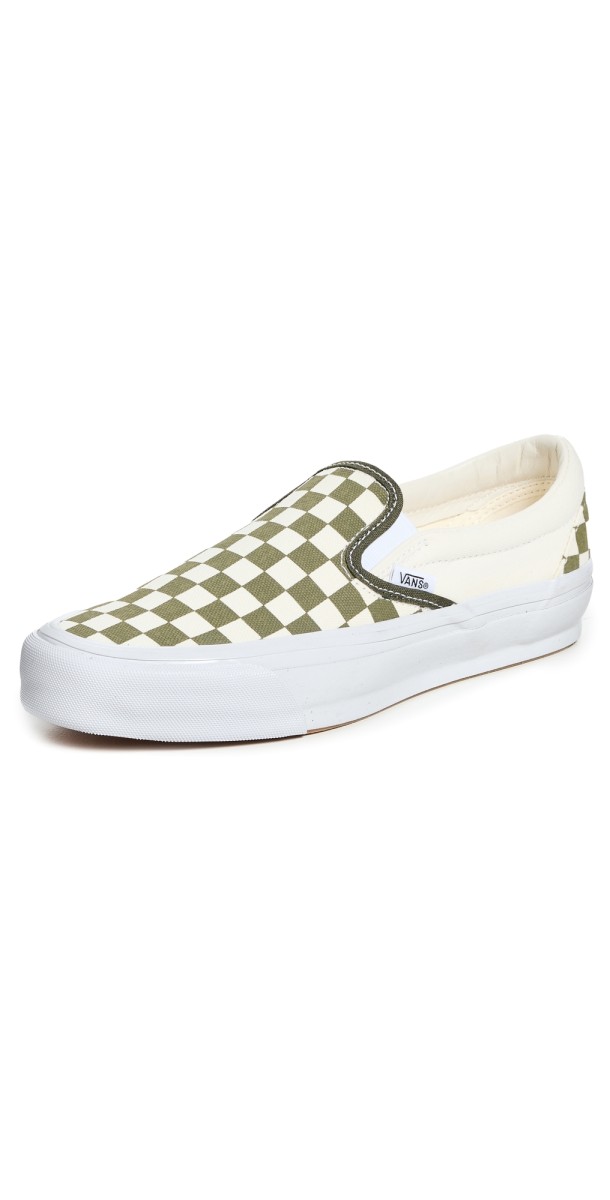 Vans Classic Checkerboard Slip On Sneakers Checkerboard Grape Leaf