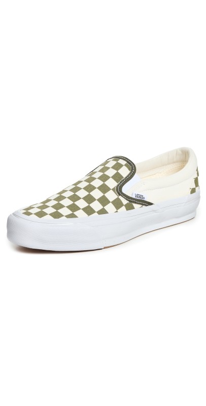 Vans Classic Checkerboard Slip On Sneakers Checkerboard Grape Leaf