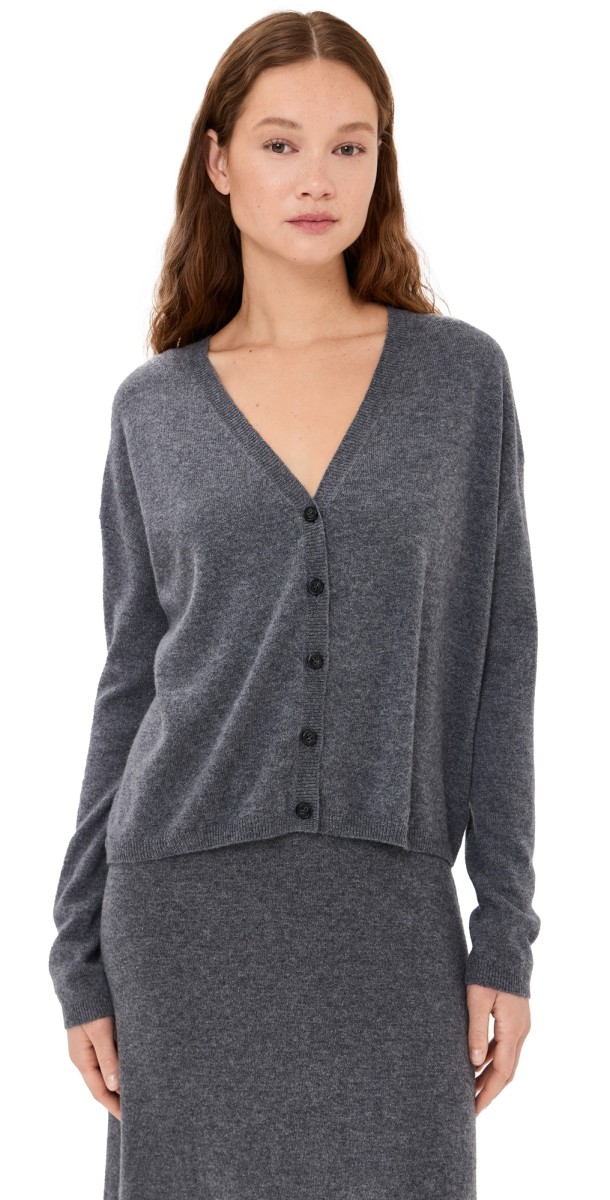 LISA YANG Abby Cashmere Cardigan Graphite