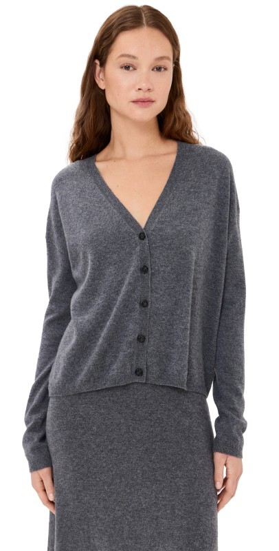 LISA YANG Abby Cashmere Cardigan Graphite