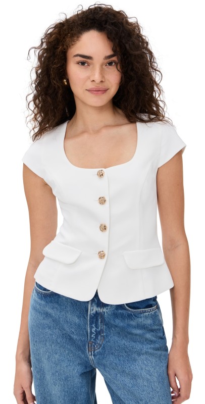 Amanda Uprichard Kya Top Ivory