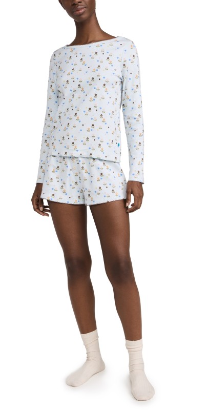 Cozyland by Morgan Lane Ellie Short PJ Set Sky