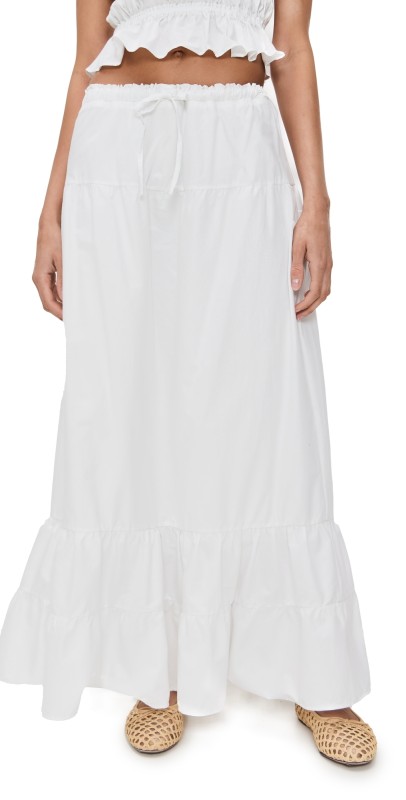 Peixoto Riley Maxi Skirt White