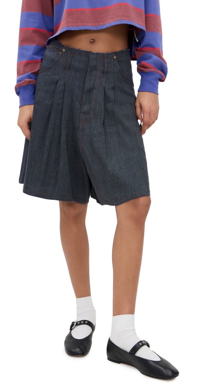 STAUD Knight Shorts Chambray