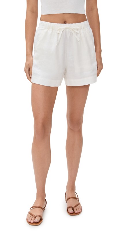 Alex Mill Riley Shorts In Linen Off White