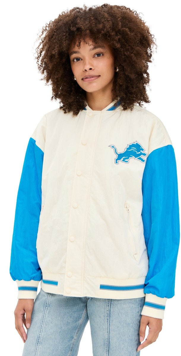 Terez Lions Colorblock Bomber Jacket Lions Sugar Swizzle/Blue