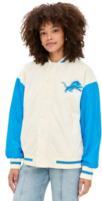 Terez Lions Colorblock Bomber Jacket Lions Sugar Swizzle/Blue