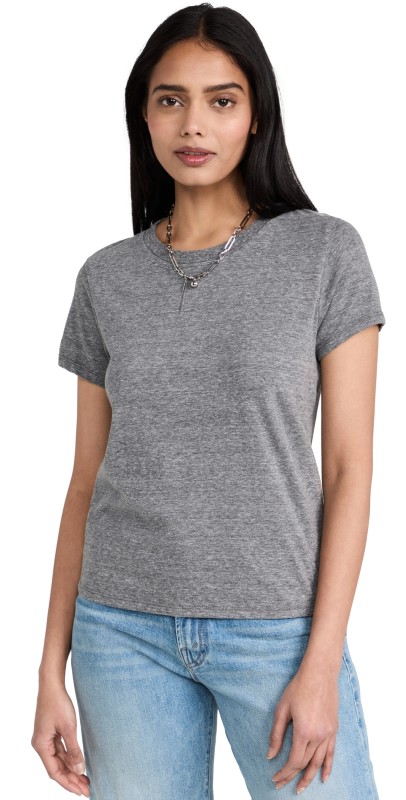 MOTHER The Lil Goodie Goodie T-Shirt Heather Grey