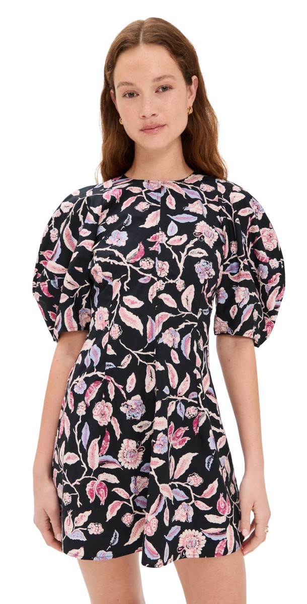 Apiece Apart Bettina Mini Dress Garden Floral Midnight